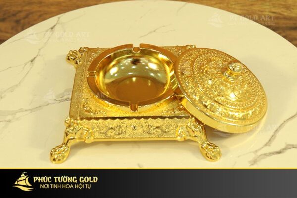Gạt tàn thuốc mạ vàng 24k - GT02 - Ảnh 2