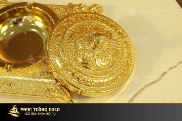 Gạt tàn thuốc mạ vàng 24k - GT02 - Ảnh 3
