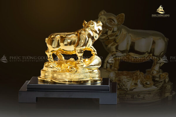 Quà tặng tượng heo mạ vàng 24k – TH02 - Ảnh 5