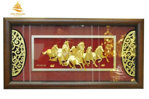 Tranh Mã Đáo Thành Công vàng lá 24k cao cấp - MD05 - Ảnh 2