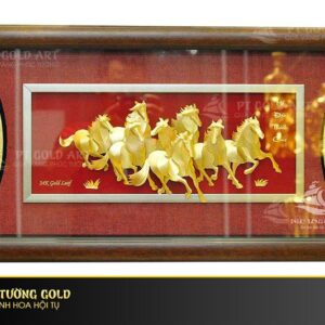 Tranh Mã Đáo Thành Công vàng lá 24k cao cấp - MD05