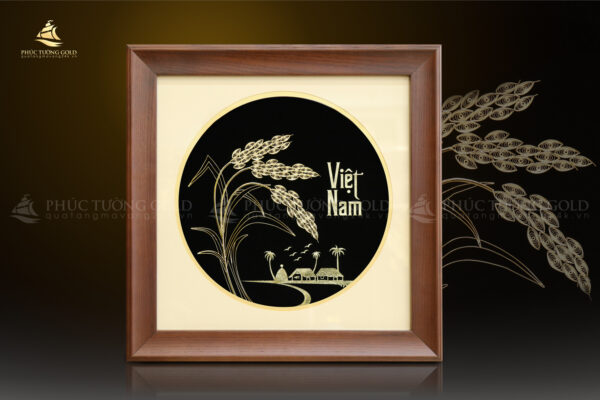 Tranh bông lúa Việt Nam mạ vàng 24K - BL01 - Ảnh 6