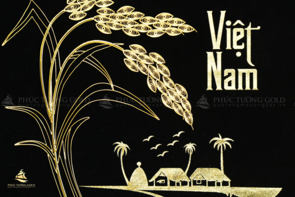 Tranh bông lúa Việt Nam mạ vàng 24K - BL01 - Ảnh 5