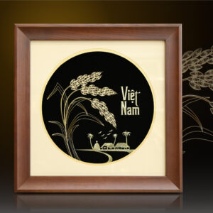 Tranh bông lúa Việt Nam mạ vàng 24K - BL01