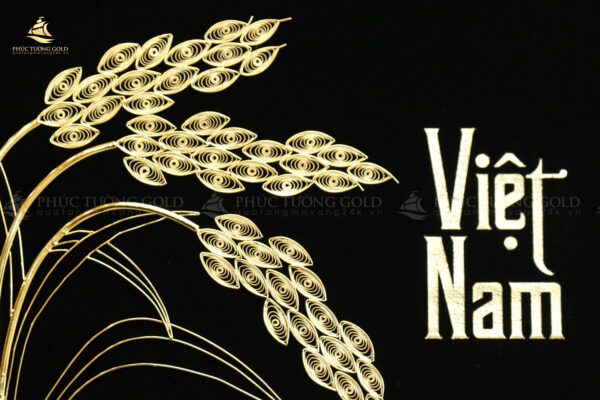 Tranh bông lúa Việt Nam mạ vàng 24K - BL01 - Ảnh 4