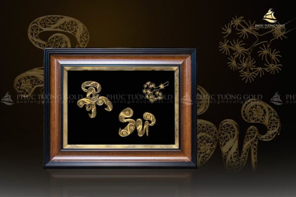 Tranh chữ Ân Sư mạ vàng 24k - AS01 - Ảnh 3