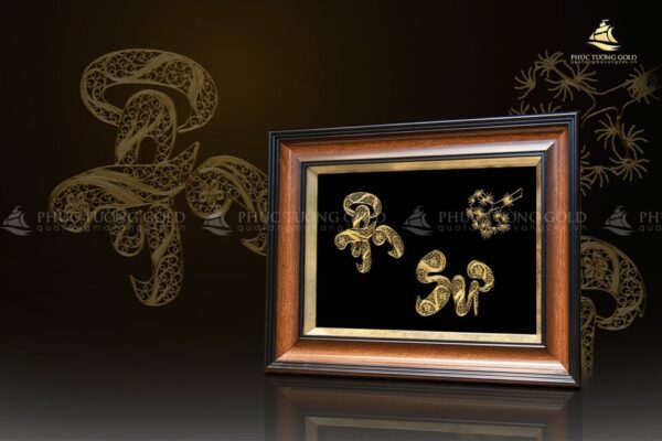Tranh chữ Ân Sư mạ vàng 24k - AS01 - Ảnh 4