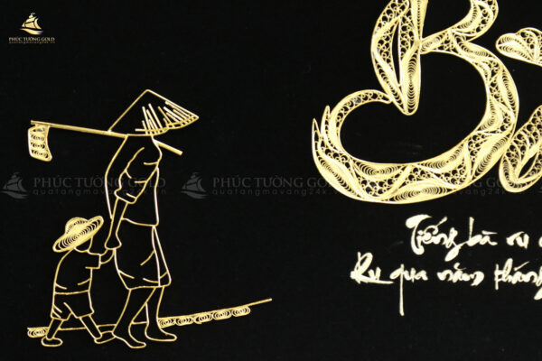 Tranh chữ Bà mạ vàng 24k - TCB01 - Ảnh 4