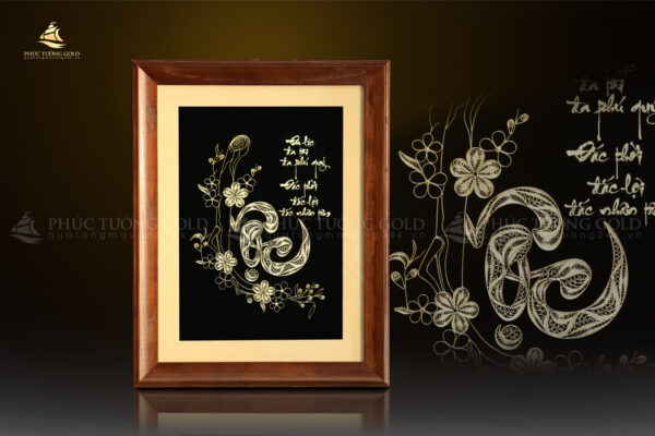 Tranh chữ “Lộc” thư pháp mạ vàng 24k- CL03 - Ảnh 6