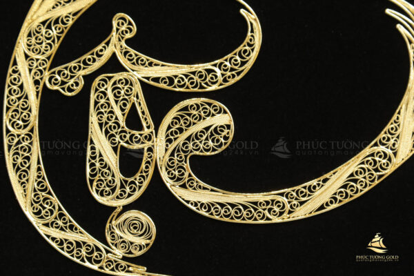 Tranh chữ "Lộc" thư pháp mạ vàng 24k - CL04 - Ảnh 3