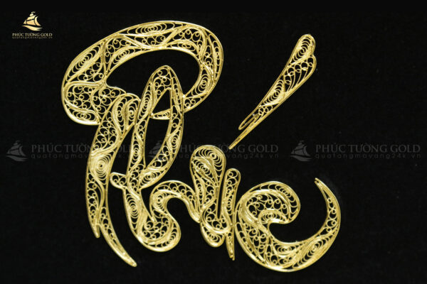 Tranh chữ Phúc bạc mạ vàng 24k - CP03 - Ảnh 5