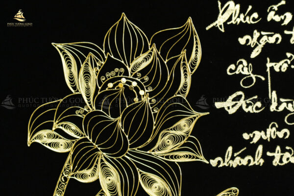 Tranh chữ “Phúc” thư pháp mạ vàng 24k – CP05 - Ảnh 3