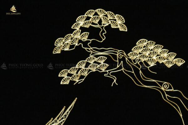 Tranh chữ “Thọ” thư pháp mạ vàng 24k – CT11 - Ảnh 8