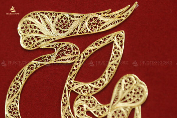 Tranh chữ “Thọ” thư pháp mạ vàng 24k – CT11 - Ảnh 6