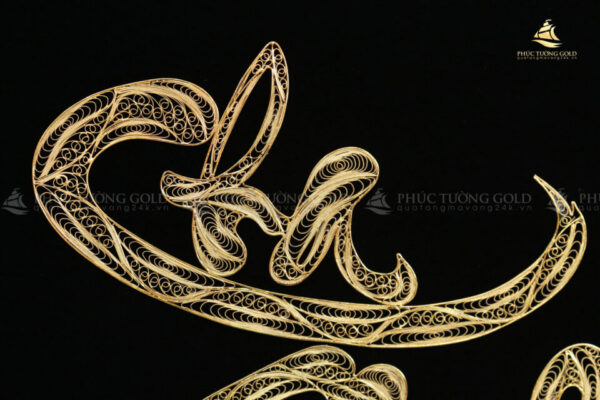 Tranh chữ “Cha Mẹ” mạ vàng 24K – CM03 - Ảnh 3