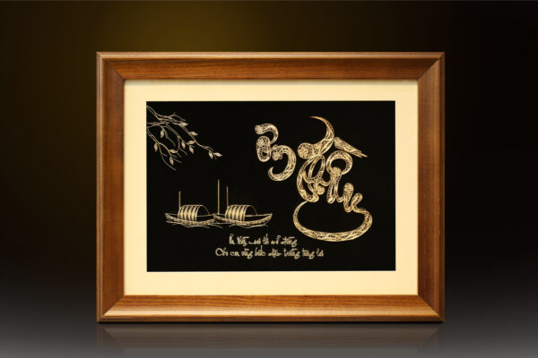 Tranh chữ Ơn Thầy mạ vàng 24k - OT02