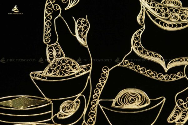 Tranh dê tài lộc bạc mạ vàng 24k - TD10 - Ảnh 8