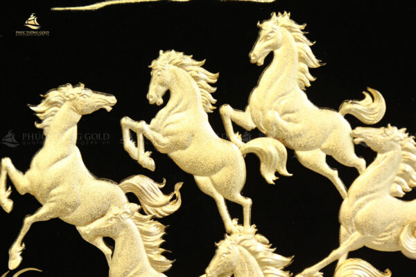 Tranh mã đáo thành công vàng lá 24k - MD08 - Ảnh 3