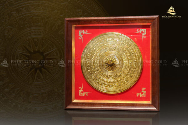 Tranh mặt trống đồng mạ vàng 24k - TD04 - Ảnh 5