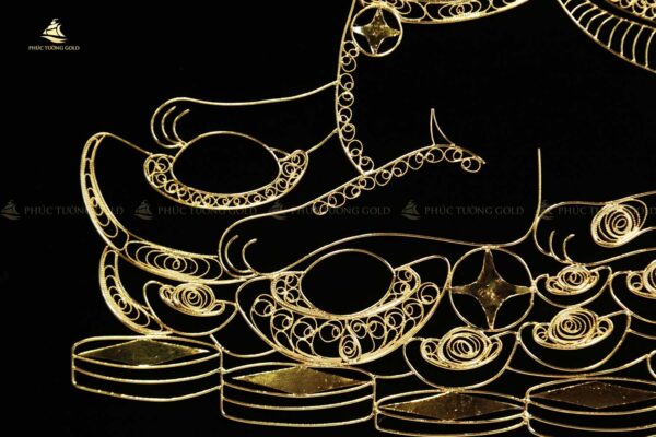 Tranh mèo tài lộc bạc mạ vàng 24k - TM01 - Ảnh 7