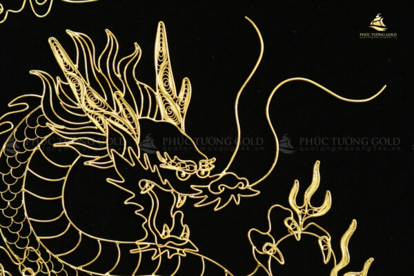 Tranh rồng mặt Nguyệt mạ vàng 24K - TR08 - Ảnh 6