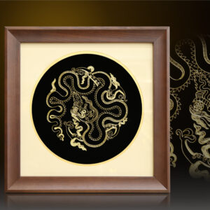Tranh rồng thời Lý mạ vàng 24k - TR09
