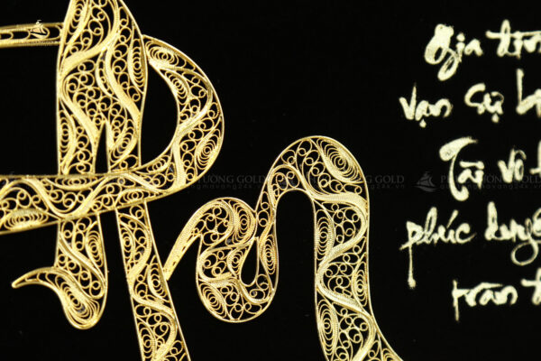 Tranh thư pháp chữ “An” mạ vàng 24k – CA06 - Ảnh 3