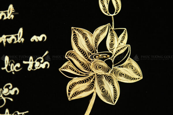 Tranh thư pháp chữ “An” mạ vàng 24k – CA06 - Ảnh 4