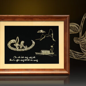Tranh chữ Cha mạ vàng 24k - CC06