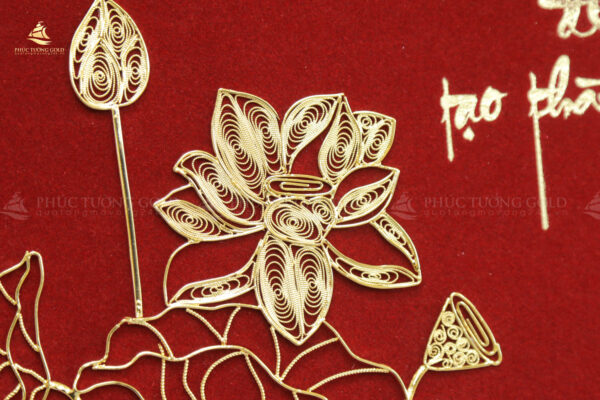 Tranh thư pháp chữ "Đức" mạ vàng 24k - CD02 - Ảnh 4