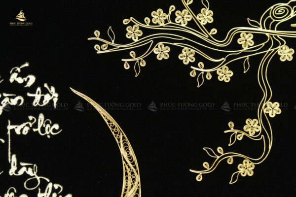 Tranh thư pháp chữ "Phúc" mạ vàng 24k - CP06 - Ảnh 4