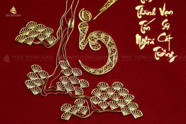 Tranh thư pháp chữ “Tín” mạ vàng 24k – CT14 - Ảnh 10