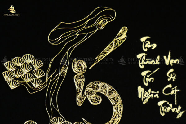Tranh thư pháp chữ “Tín” mạ vàng 24k – CT14 - Ảnh 5