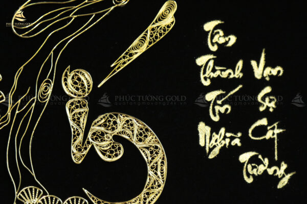 Tranh thư pháp chữ “Tín” mạ vàng 24k – CT14 - Ảnh 6