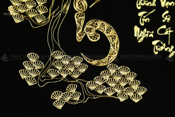 Tranh thư pháp chữ “Tín” mạ vàng 24k – CT14 - Ảnh 8