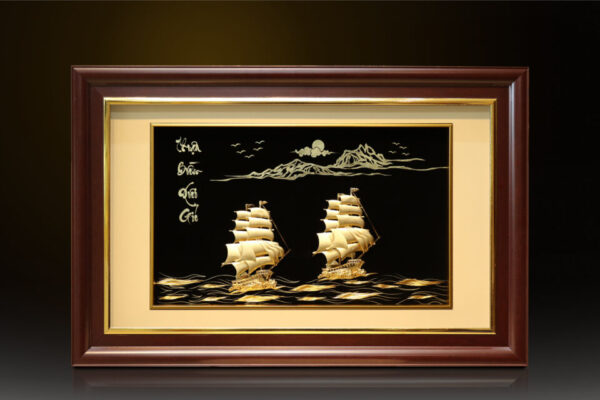 Tranh thuận buồm xuôi gió dát vàng 24k - TB08 - Ảnh 7