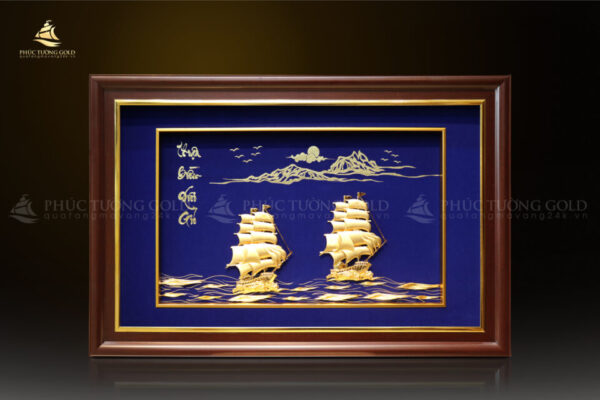 Tranh thuận buồm xuôi gió dát vàng 24k - TB08 - Ảnh 6