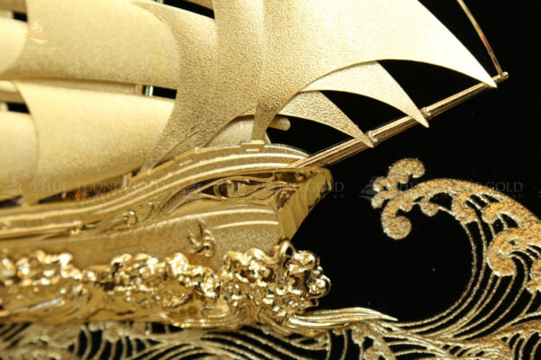 Tranh thuận buồm xuôi gió vàng lá 24K - M02 - Ảnh 3