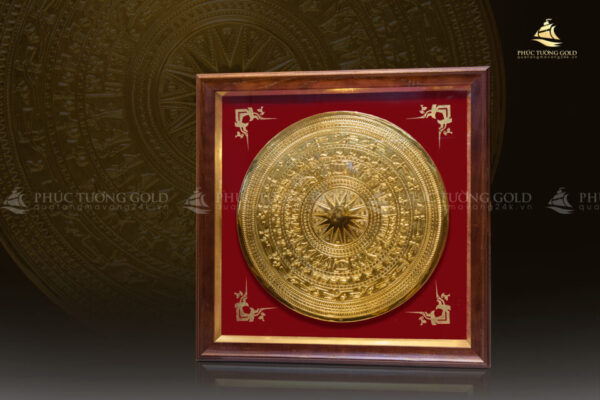 Tranh trống đồng mạ vàng 24k - TD08 - Ảnh 4