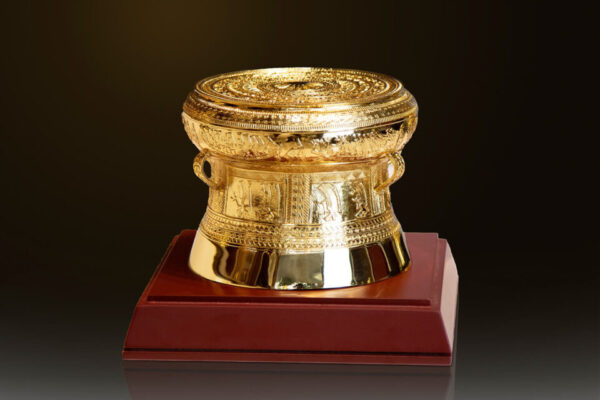 Mô hình trống đồng Đông Sơn mạ vàng 24k - TD09