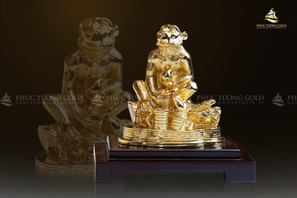 Tượng Khỉ mạ vàng 24k - TK01 - Ảnh 3