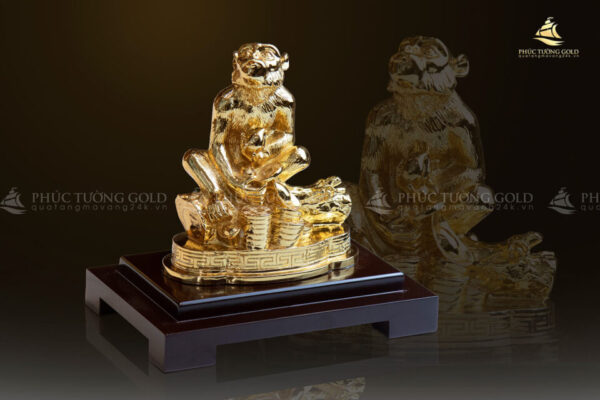 Tượng Khỉ mạ vàng 24k - TK01 - Ảnh 4