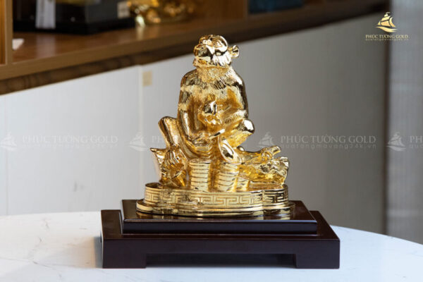 Tượng Khỉ mạ vàng 24k - TK01 - Ảnh 5
