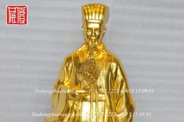 Tượng Khổng Minh dát vàng 24k - KM02 - Ảnh 2