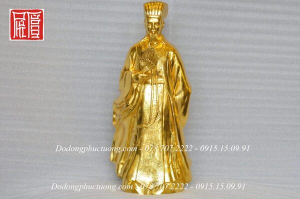 Tượng Khổng Minh dát vàng 24k - KM02