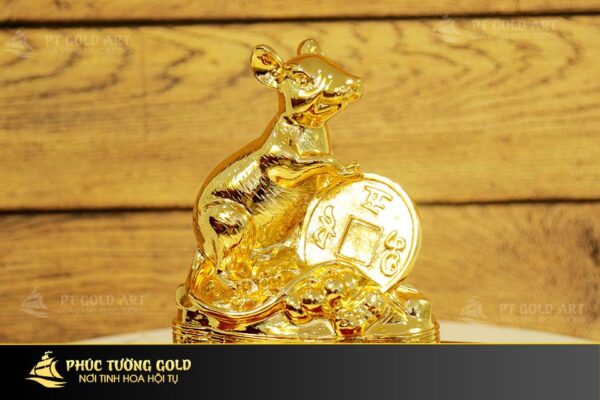 Tượng chuột mạ vàng 24K - TC01 - Ảnh 3