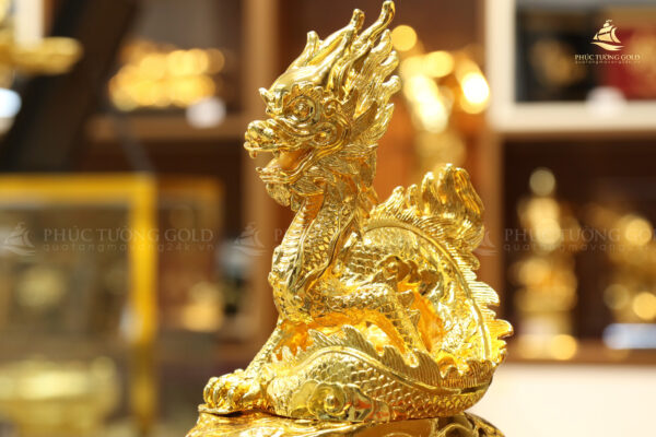 Tượng rồng mạ vàng 24k cao cấp - TR03 - Ảnh 2