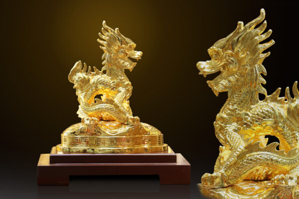 Tượng rồng mạ vàng 24k cao cấp - TR03