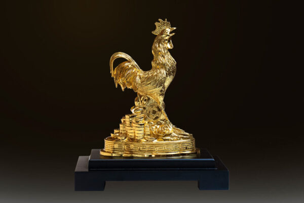Tượng gà mạ vàng 24k – TG01