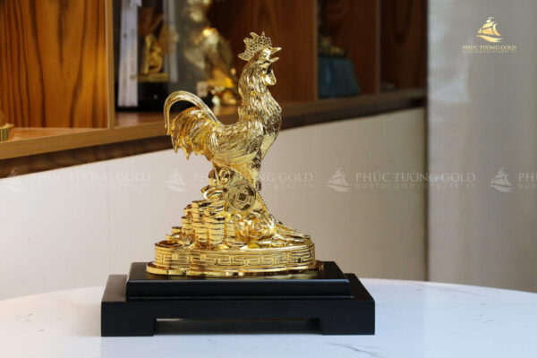Tượng gà mạ vàng 24k – TG01 - Ảnh 5